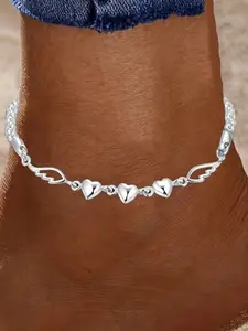 Fashion Heart Angel Wings Anklet for Women, Beach Gift Idea, Stylish Foot Jewelry, Perfect for Summer, Unique Accessory