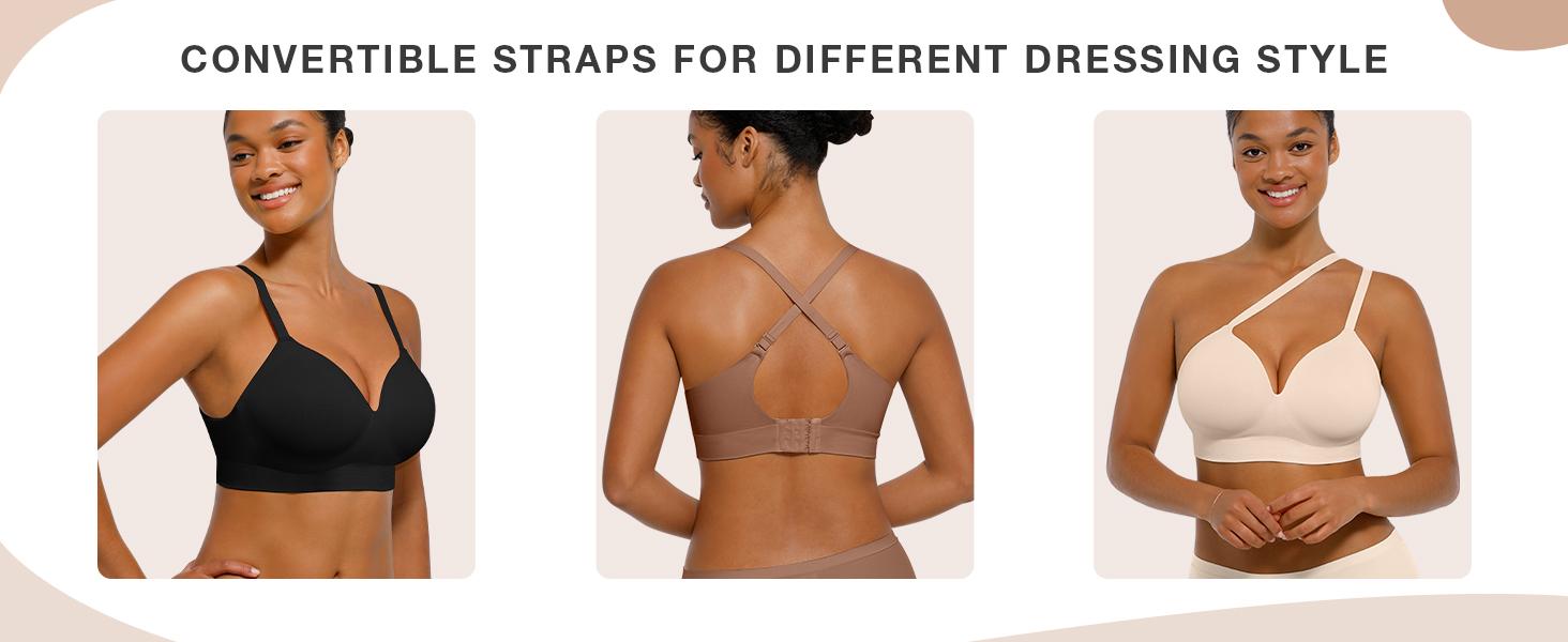 FeelinGirl Wireless Women's Push Up Seamless Full Coverage Supportive Comfortable T-Shirt Everyday Bra no Underwire FeelinGirl Wireless Women's Push Up Seamless Full Coverage Supportive Comfortable T-Shirt Everyday Bra no Underwire