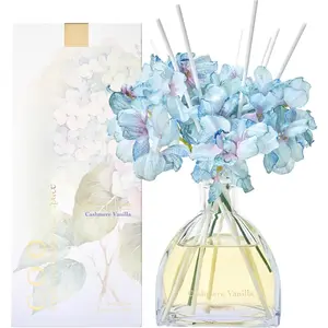 Reed Diffuser - 8.5 Oz Cashmere Vanilla Reed Diffuser with 8 Sticks for Home Bathroom Shelf Decor (Simple Luxe Collection)