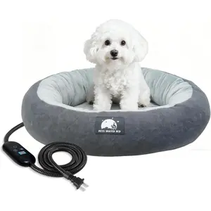 Cat Bed for Small Indoor Kittens Soft Warm Adjustable Electric Cat Warmer Bed with Timer and Temperature Control for Ultimate Comfort and Snuggles