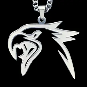 Etched Trackhawk Necklace SRT - 1.5" Mirror Polished Stainless Steel Pendant with Laser Etched Satin Finish & Raised Borders Choice of Chain Free Gift Included
