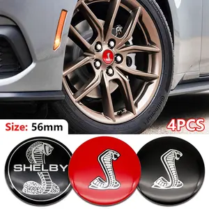Ford Wheel HUB Center Cap Set, Decorative Accessories Compatible with Shelby Gt500/gt350 Models, Exterior Modification Parts