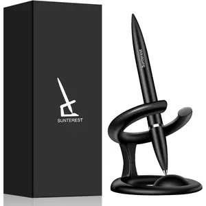 SUNTEREST Magnetic Levitating Pen with Spinning Base Cool Tech Fidget Gadget Desk Decor Anti Gravity Floating Ballpoint Pen Unique Executive Valentine's Day Gift for Men Women