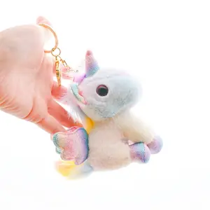 Plush Unicorn Keychain Stuffed Animals Key Chains Backpack Ornaments Pendant Key Ring Pink Valentine's Day Birthday Daughter granddaughter niece best friend girlfriend Christmas gift lady