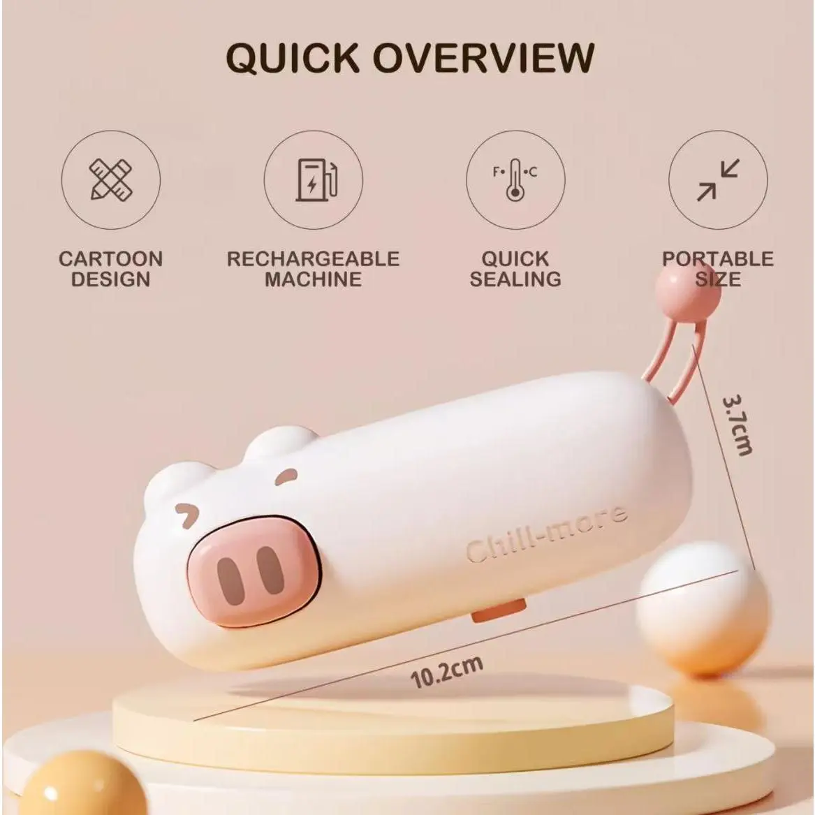 Sealing Machine Small Household Tool Portable Mini Snack Sealer Plastic Bag Sealing Clip Plastic Sealing Heat Sealer