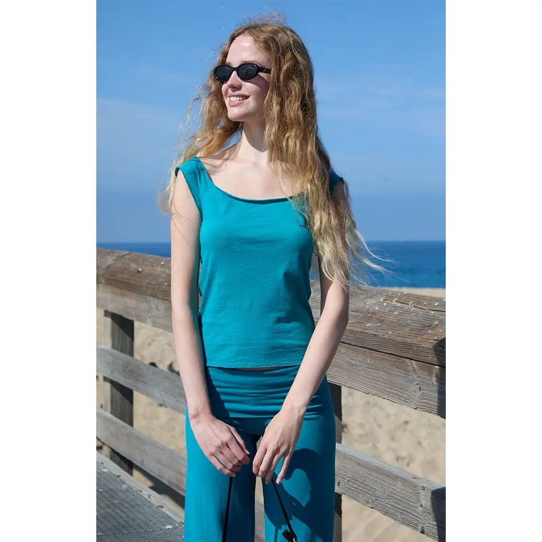 John Galt Women's Emerald Off-The-Shoulder Top