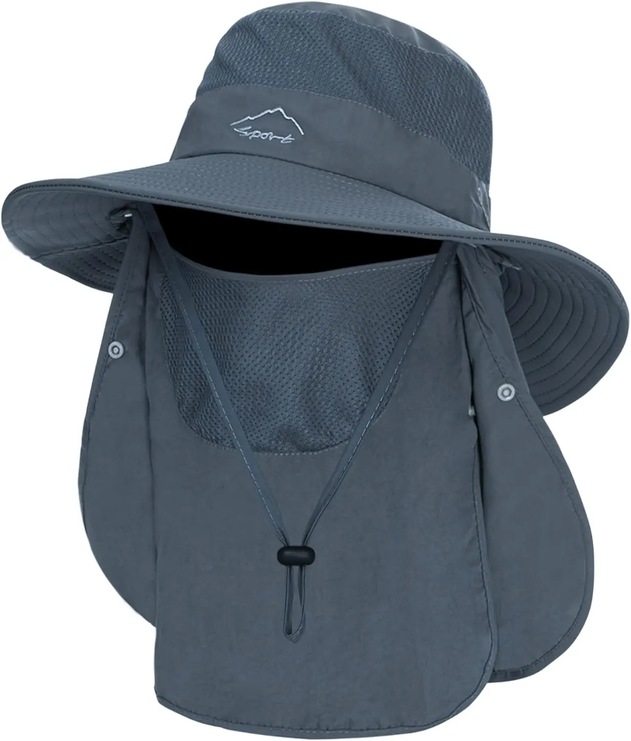 Men's 3-in-1 Outdoor Sun Hat, Summer Fishing Boonie Cap (Sports & Outdoor Accessory)