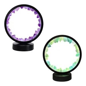 Crystal Ring Light - Amethyst or Fluorite Night Light