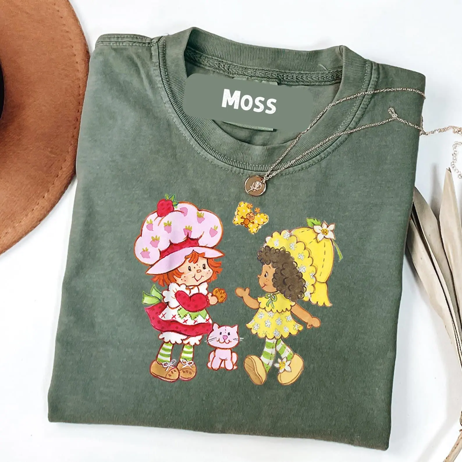 Comfort Colors Strawberry Shortcake & Orange Blossom Cookie Vintage T-Shirt