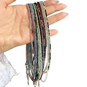 Pick 2 for $22! Crystal Beaded Necklace - 16 Inches with 2 Inch Extension Adjustable Lobster Clasp Blue Apatite