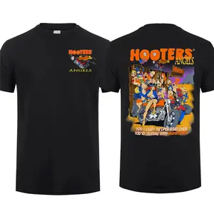 Hooters Angels Motorcycle T-Shirt, Retro Biker Girl Roadhouse Graphic Tee, Vintage Open Road Cruiser Shirt for Men Women