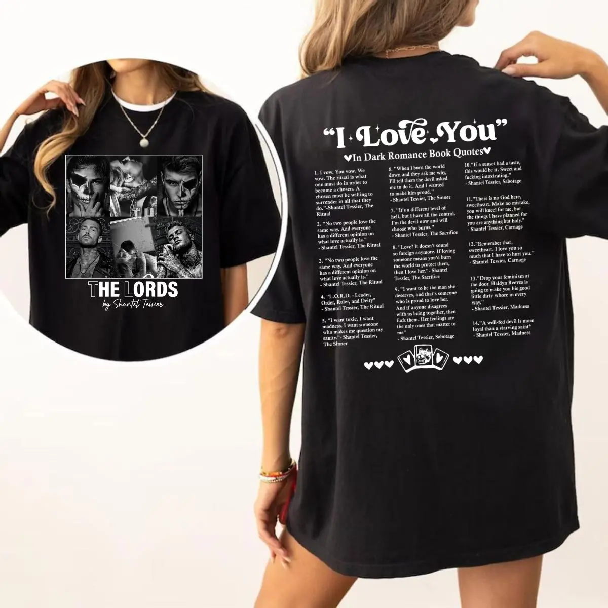 The Lords Book Quotes 2 Sides T-shirt Sweatshirt, Lords Series Shirt, Dark Romance, Book Lover, Bookish Merch, Unisex Sweater Pullover Tee