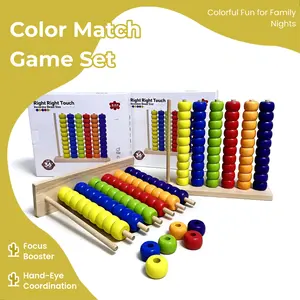 TWO Large Sets Colorful Wooden Color Matching Game  – Perfect Gift for Children’s Day & Birthdays, Best Choice for Family Fun & Gatherings