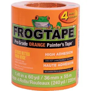 ShurTape SHT242808 1.41 in. x 60 yards FrogTape Pro Grade Orange Painters Tape