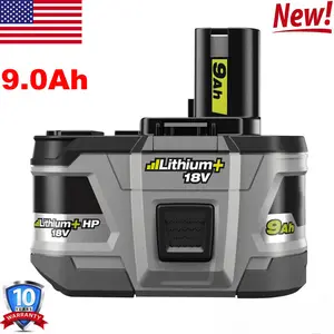 High efficiency Brand New for Ryobi P108 One+ 18V 9Ah Lithium High Performance Battery PBP003 Power Tool