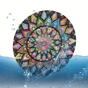 2-Pack Mandala Pattern Absorbent Car Coasters, Perfect Vehicle & Home Decor, Stylish Cup Mats for Kitchen and Table Use, Car Accessories