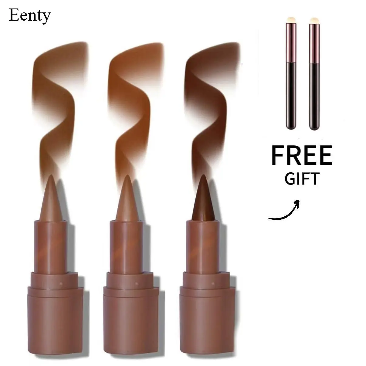 Eenty 2-in-1 Gradient Lip Liner & Lipstick Set - Solid, Shimmery, Long-Lasting Crayon with Cone Tip, Flawless Contour, Gradual Ombre, Dye-Free Lip Combos Multi-Pack (01&04&06, 3-Count), for Adults, Makeup Eyeliner