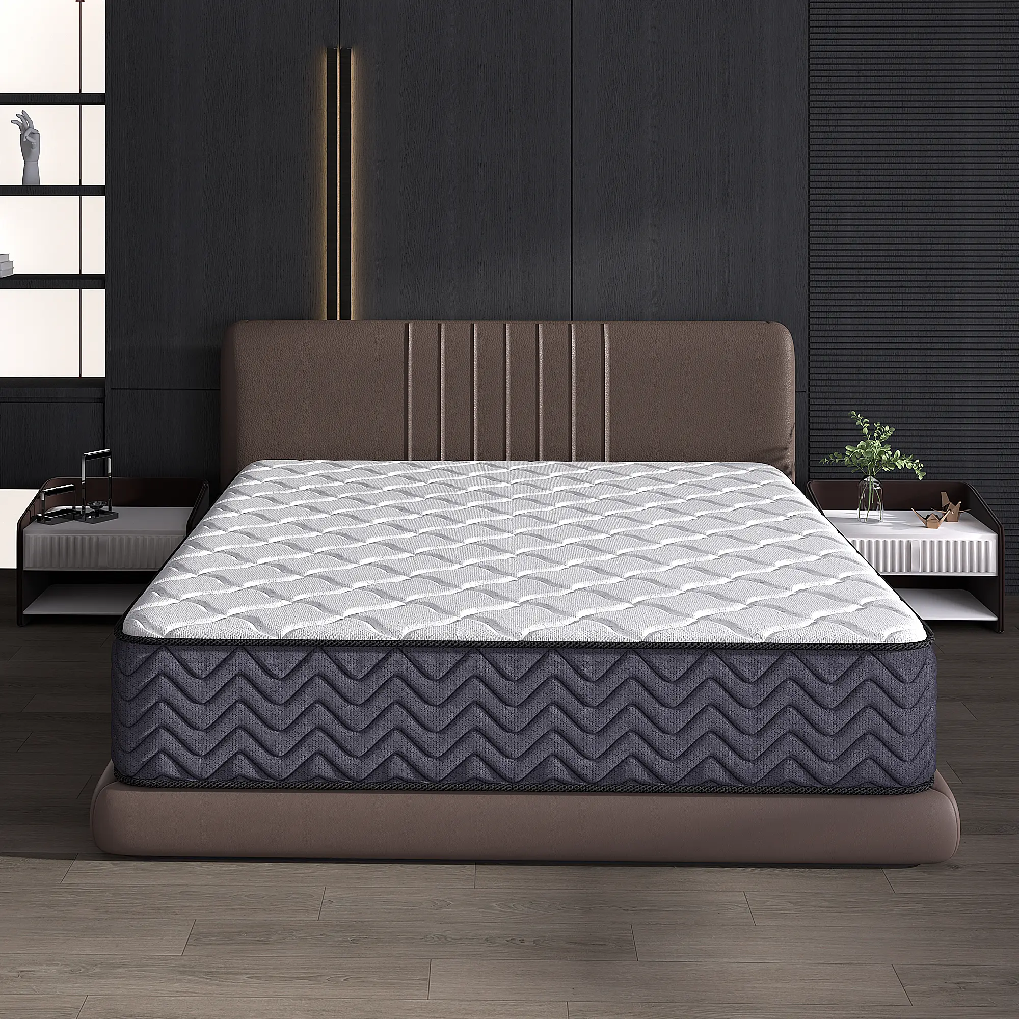 【Great Value】14-Inch Hybrid Memory Foam and Spring Mattress (Twin, Full, Queen, King Sizes) - Medium Firm, Lumbar Support, Ergonomic Design, Hotel Style Queen Size Mattresses for Home & Hotel Use, Boxed Furniture Gift, Ergonomic Design Mattresses