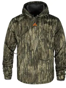 Realtree Timber Camo Hoodie. Dominant Earth Brown, Moss Gray, Beige Branches. Woodland Camouflage Pattern, Hunting. (This product does not have a drawstring).