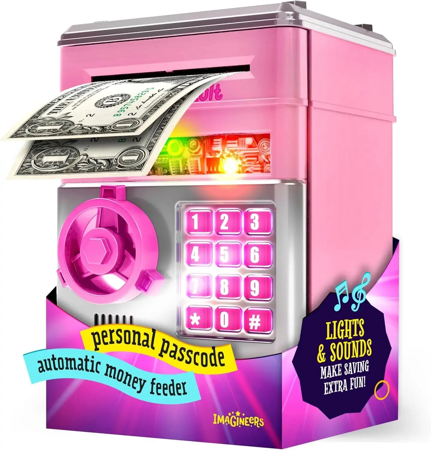 Electronic Piggy Bank with Password Lock | Mini ATM Saving Box for Kids | Cute Cartoon Safe Toy | Perfect Back to School & Birthday Gifts for Boys and Girls