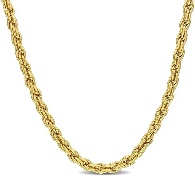 Hip-Hop Trend 2/3/5mm Solid Diamond-Cut Braided Gold Rope Chain Necklace, Y2K-Style Gold Braided Necklace, Unisex Fashion Necklace, Perfect as a Gift for Wives, Mothers, and Children, Special Gift for All Occasions