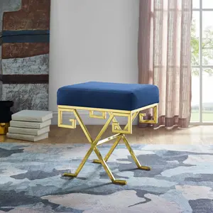 Modway Twist Performance Velvet Bench in Gold Navy