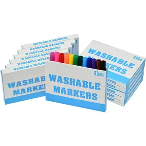 Washable Markers Bulk, Markers for , Classpack, 12 Colors,12 Boxes, 144 Count