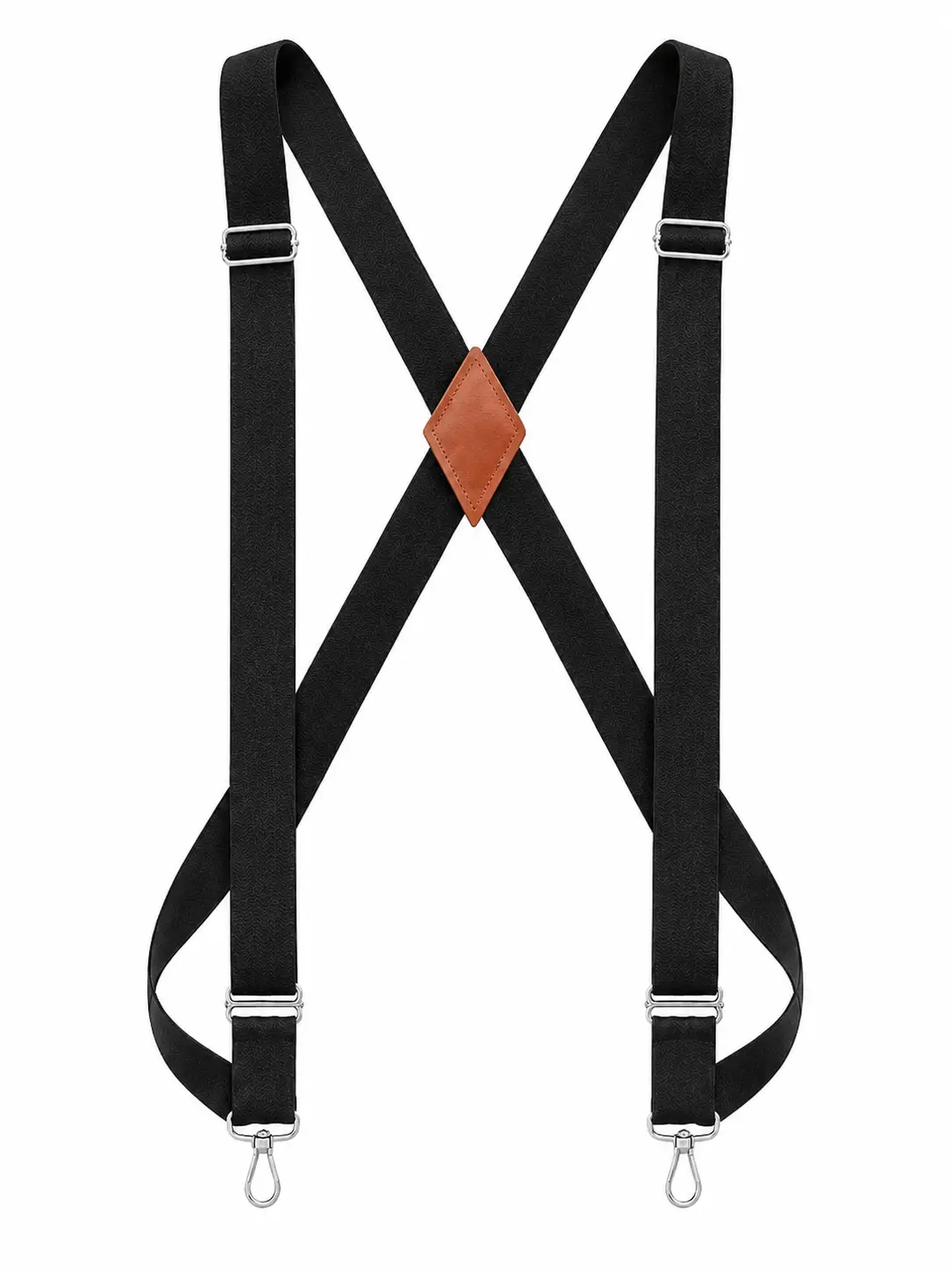 Men's Adjustable Suspenders, X-Back Elastic Suspenders with Side Clip Swivel Hooks, Heavy Duty Pants Holder for Work, Casual & Formal Wear