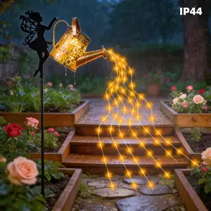 Solar Watering can Lights   Create Waterfall Starry Glow. Perfect for Garden Ambiance Pond Reflection Villa Pathway Shop Window Display. Great Birthday & Holiday Gifts for Mom Wife Daughter. No Electricity Needed 3D Stake Light Outdoor