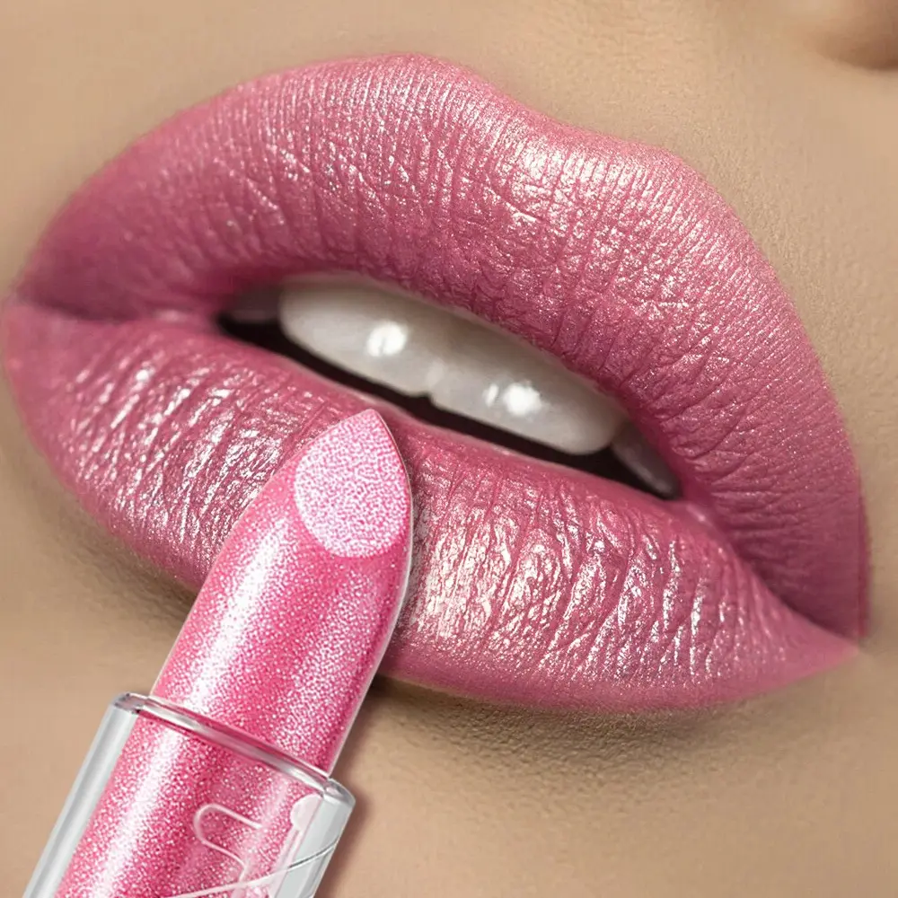 Huasurv Shimmer Hydrating Lip Balm, Long-Lasting Glitter Lipstick, Fine Sparkle Glimmer Lipgloss, Lip Products, Easy Application, Party, Date, Daily Use, Birthday Gift Hs4772-201
