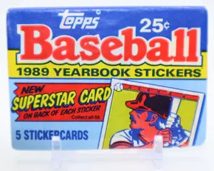 1989 Topps Baseball Album Stickers Wax Pack (5 Stickers)