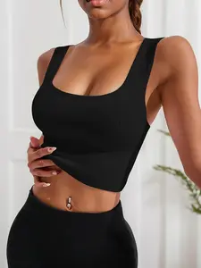 Women's Removable Padded Yoga Sports Bra, Adjustable Strap Design, Comfortable & Breathable Fabric, Ideal for Gym Workouts