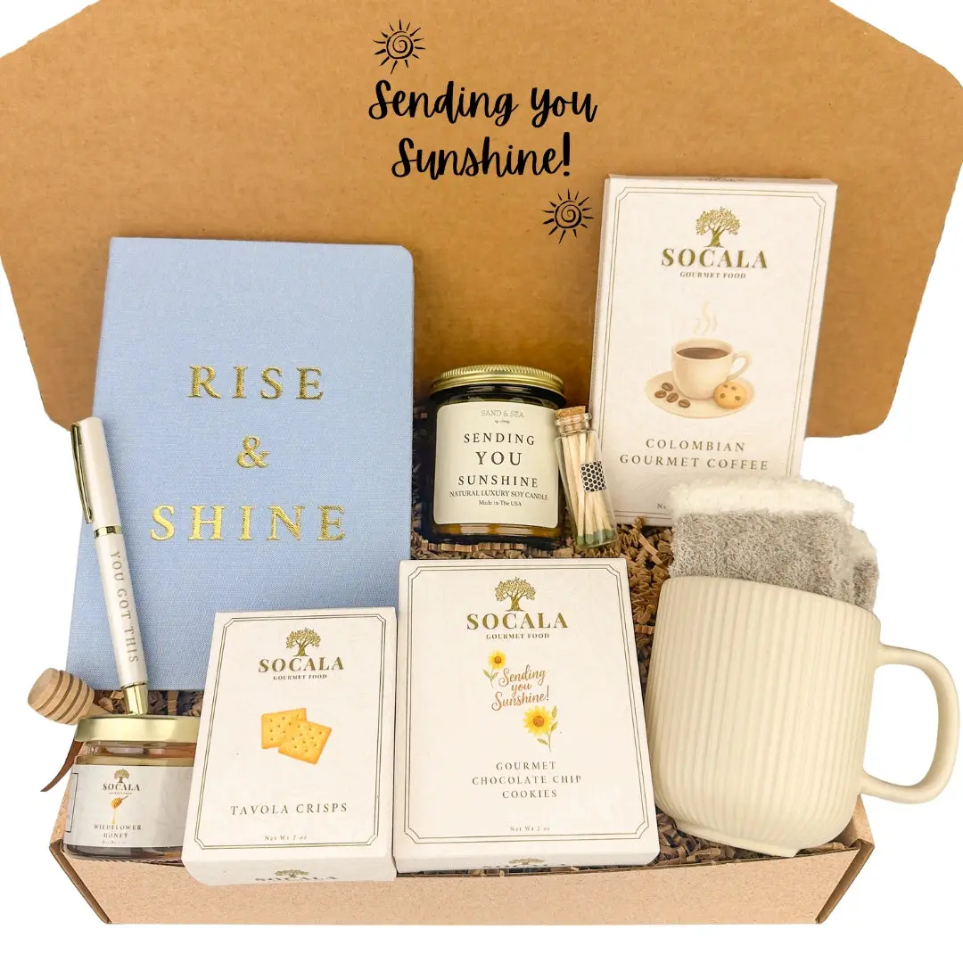 Box of Sunshine Gift Basket - Care Package for Women Get Well