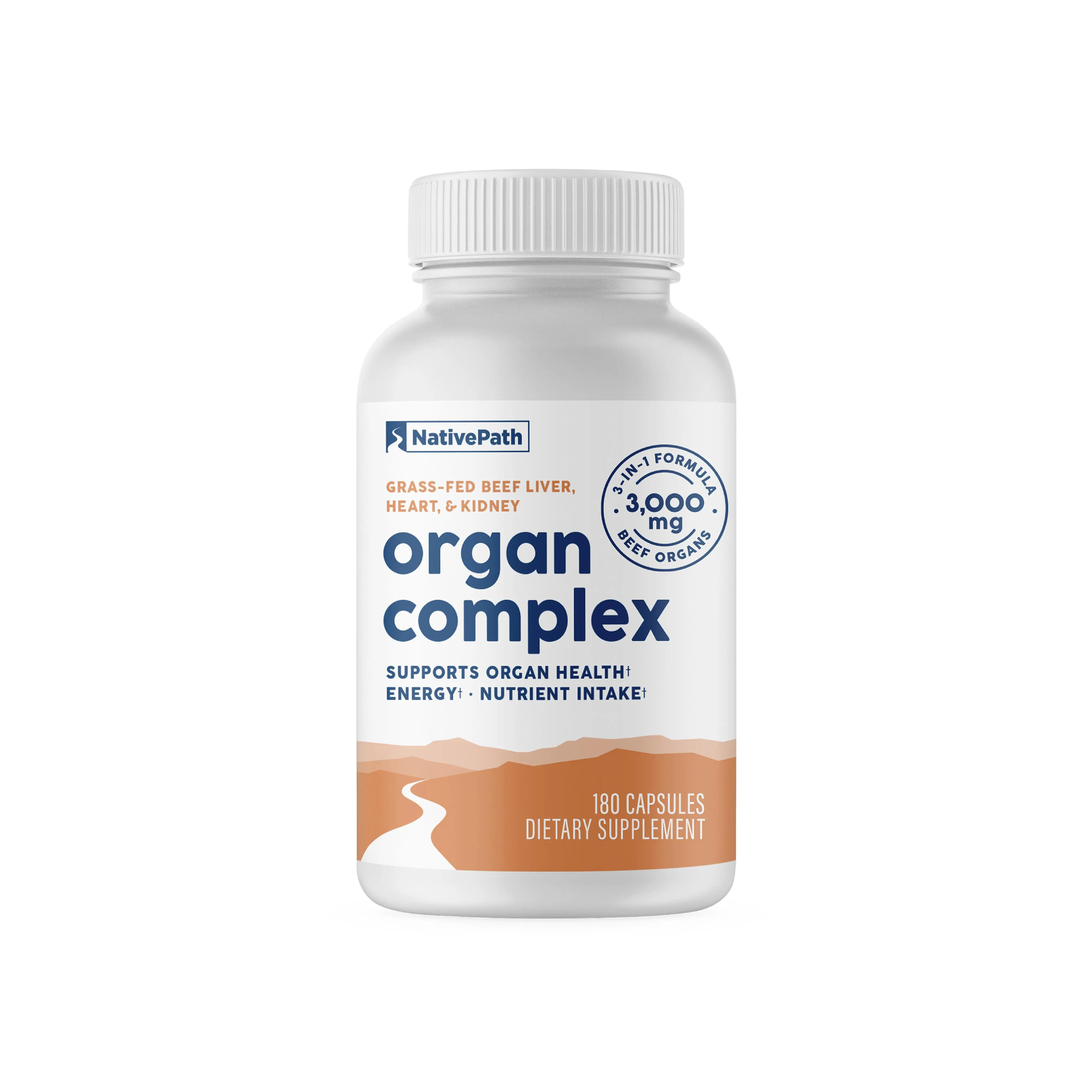 NativePath Beef Organ Complex – Grass-Fed Liver, Heart & Kidney Capsules for Men & Women – Freeze-Dried, New Zealand Sourced, 180 Count (30 Servings)