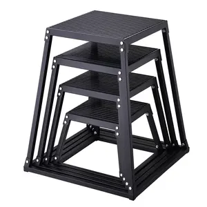 【Summervibes】VEVOR Plyometric Jump Boxes, 12/18/24/30 Inch Plyo Box, Platform and Jumping Agility Box, Anti-Slip Fitness Exercise Step Up Box Set for Home Gym Training, Conditioning Strength Training, Black