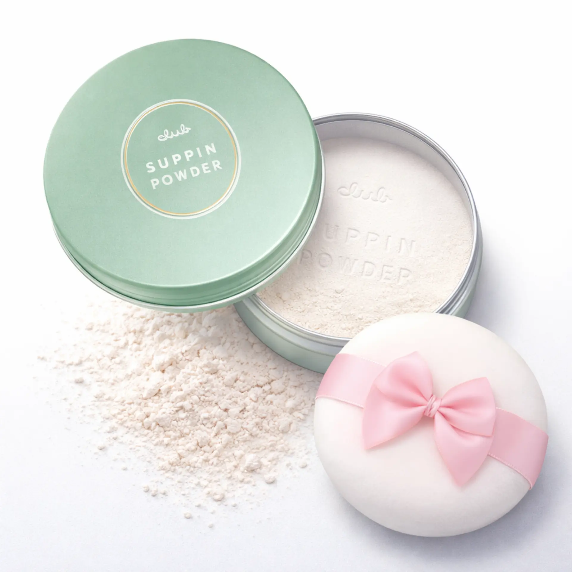 Club Suppin Translucent Pressed Powder, Loose Setting Powder, Finishing Face Powder with Shea Butter, Amino Acids & Aloe Extract, Long Lasting, Hydrating, Overnight Japanese Makeup, FLORAL BOUQUET