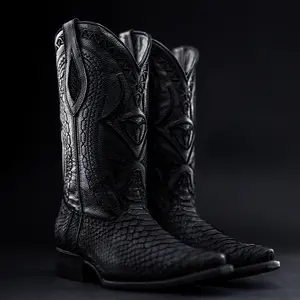 Snip Toe Python Original Exotic Cowboy Western Boots