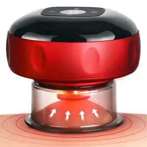 Adjustable Electric Cupping Massager, Professional-grade Fascia Relaxation Therapy Device, Body Contouring Management Tool, Home Portable Shoulder, Neck, Back and Leg Massager, Black, USB Rechargeable Massagers, Smart Cupping Machine