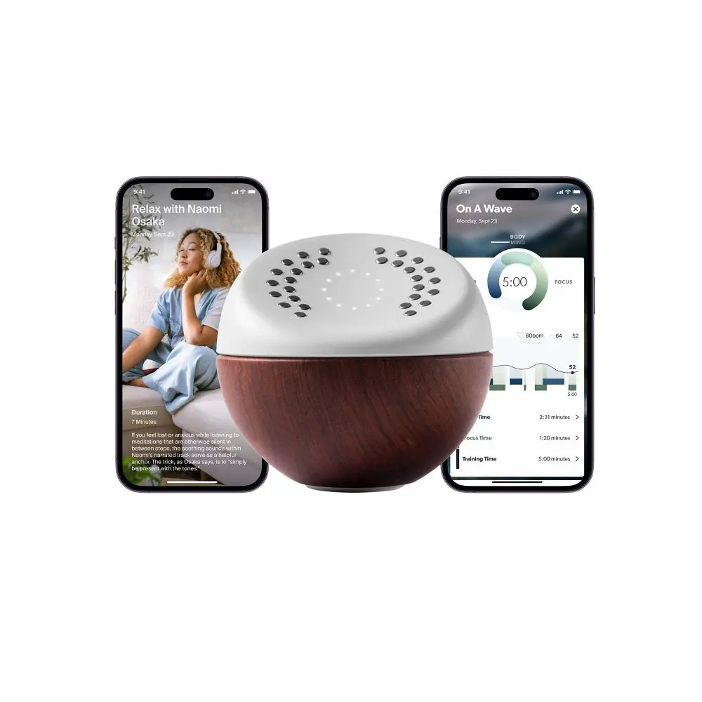 Hyperice Core Premium Smart Meditation Trainer, Stainless Steel, Relaxation Aid