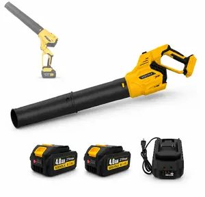 【DealsForYouDays】Wireless Turbo Air Blower - Cordless, Adjustable Speed, 180° Rotating Head, 3 Interchangeable Nozzles, 2 Rechargeable Digital Display Batteries, Portable Blower for Dad, Father's Day, Car Detailing, Decks, Garage Use