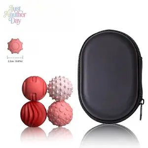 Silicone Ball Fidget Set, Stress Relief Toys with Elastic Texture for Office & Home