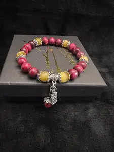 Handcrafted Bracelets with Beads & Crystals - Standard Wrist Length 6.5"/16.5cm, Custom Sizes Available, Unique Beads May Vary in Size and Color