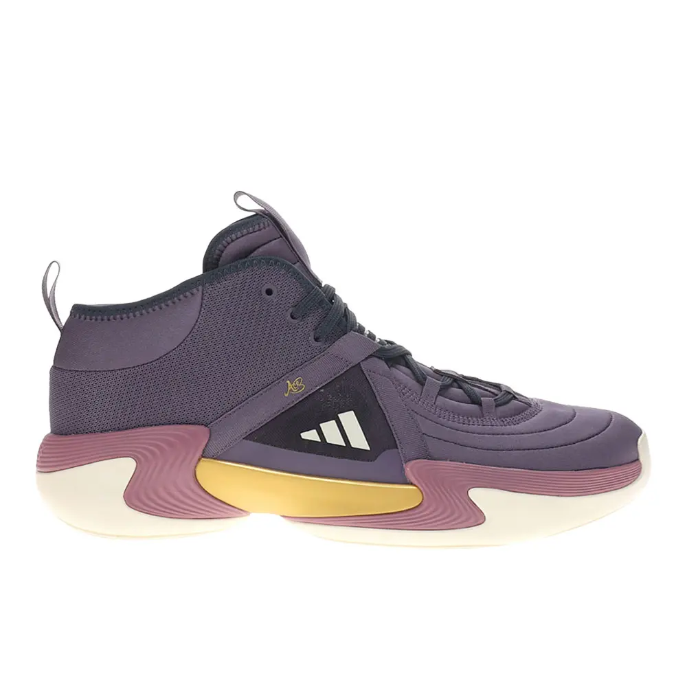 adidas Mens Exhibit Mid Basketball Sneakers Shoes - Purple