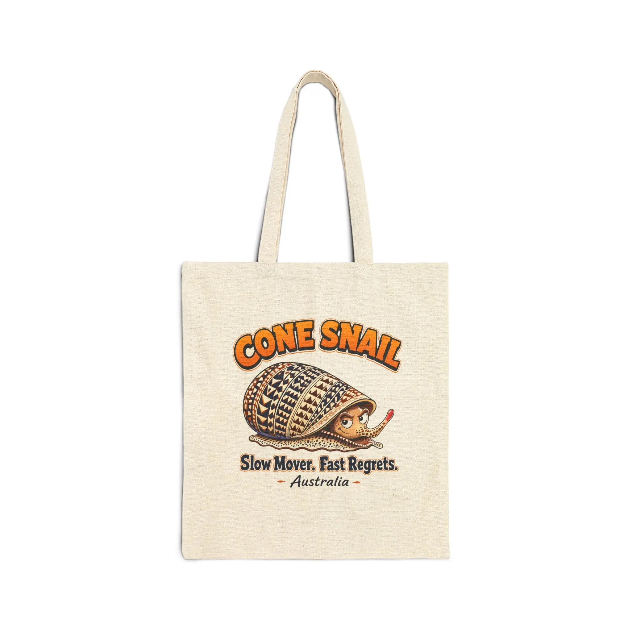 Gone Snail illustration Tote Bag | vintage snail graphic, humorous phrase