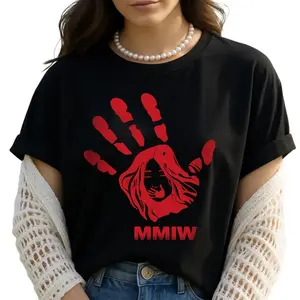 MMIW Awareness Shirt with Red Handprint Design - Indigenous Rights Clothing Unisex Tee  for Men Women Apparel Apparel
