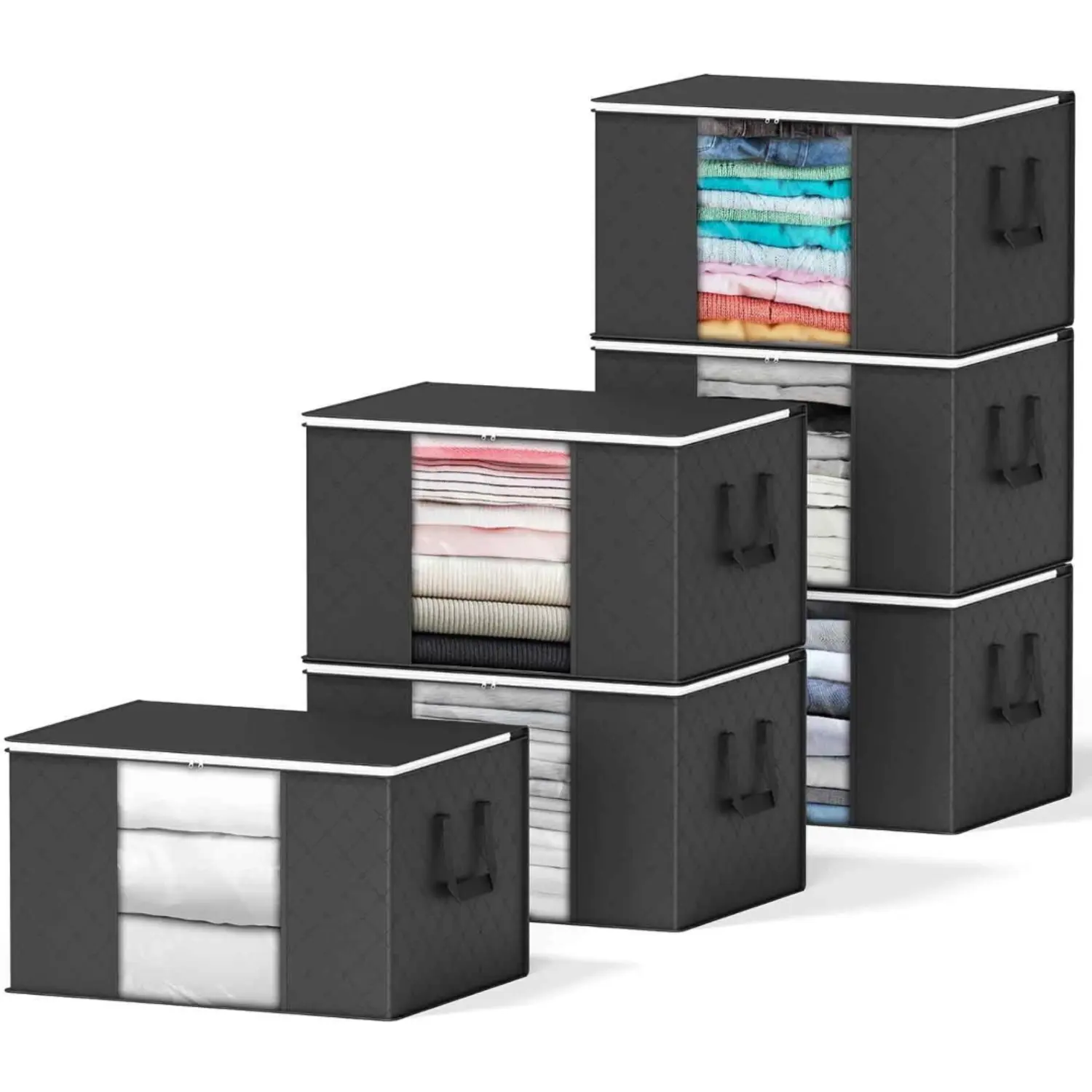 6 Pack 90L Large Storage Bins 6 Pack 90L Large Storage Bins