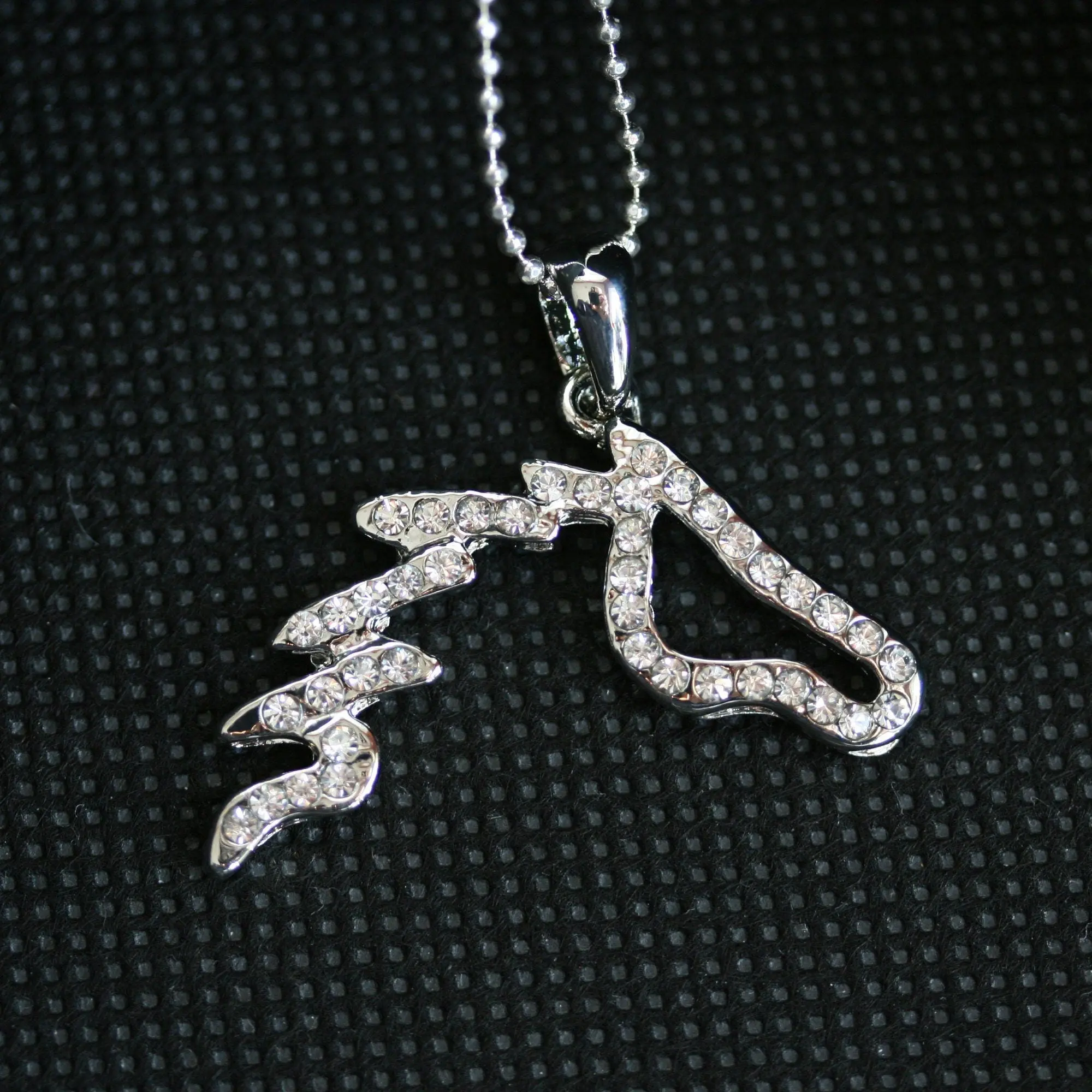 Women's Animal Shape Beaded Decorative Rhinestone Finish Silver Grey Horse Head Pendant Necklace - Equestrian Themed Costume Fashion Accessory, Animal Shape Necklaces, Beaded Rhinestone Necklaces