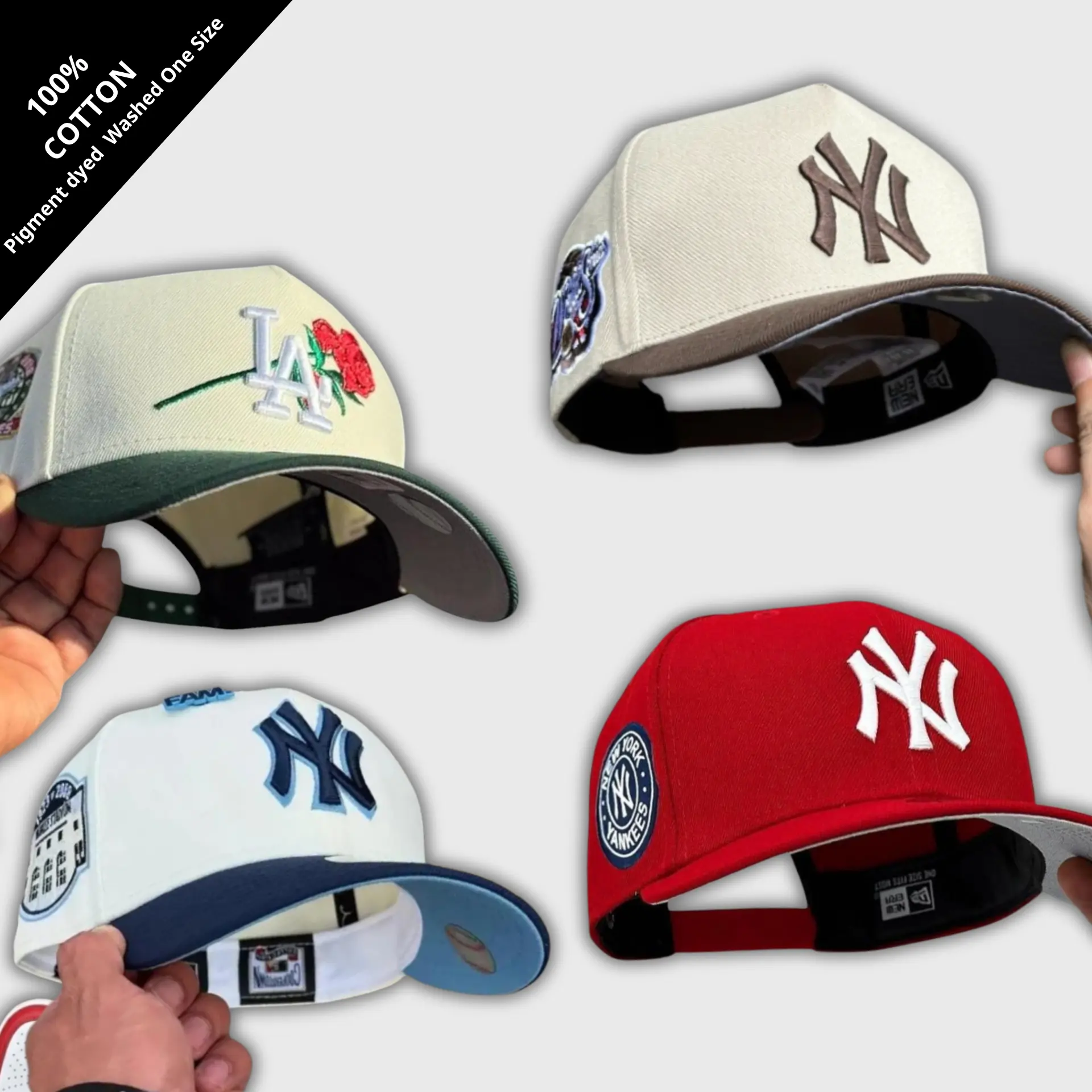 New Era LA Dodgers & NY Yankees MLB 9FORTY 59FIFTY Snapback – Unisex Fitted Baseball Cap, Gorras de Béisbol Hombre Mujer, Adjustable Trucker Hat, Streetwear Urban Fashion USA 2026, Retro Sport Aesthetic, Viral TikTok Style