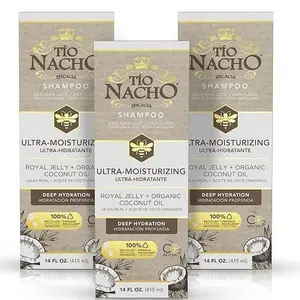 Tio Nacho Ultra Hydration Shampoo with Coconut Oil & Royal Jelly, 3 Pack, Hydrating & Nourishing for Dry, Damaged Hair, Fights Frizz & Protects from Breakage, 14 Fluid Ounces - 3 Pack