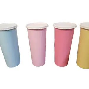 PASTEL TUMBLERS SET OF 4  - Assorted Colors, Ideal for Beverages, Ideal for Bottle Drinkware